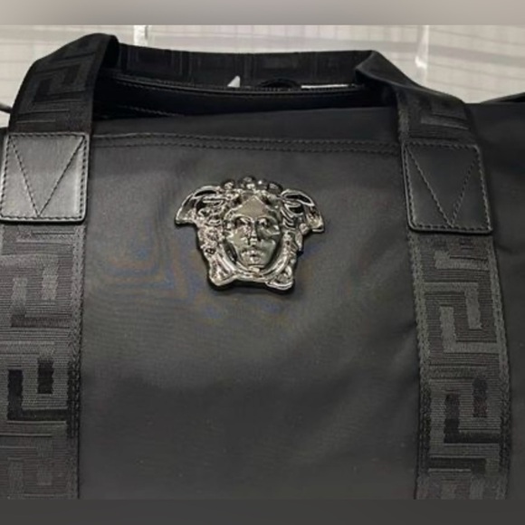Versace Unisex Medusa Logo Boston Bag - Picture 3 of 6